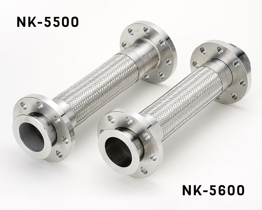 送料込 NFK 標準フランジ式フレキシブルホース カラー式 フランジ10K SS400 接液部SUS304 80A×500L NK-3100 10K- SS400-80A-500L